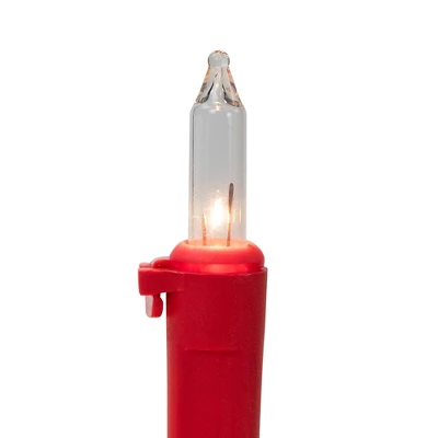 Northlight 50-Count Clear Mini Christmas Light Set - 10' Red Wire - Image 4