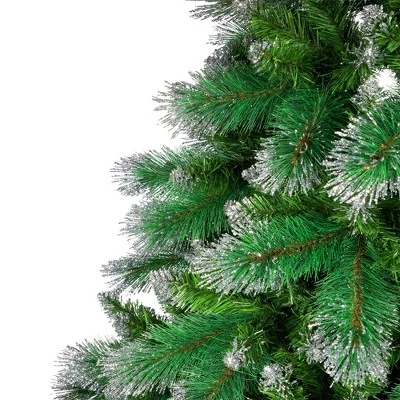 Northlight Two-Tone Spruce Pine Glitter Tip Medium Artificial Christmas Tree - 6' - Unlit - Image 3