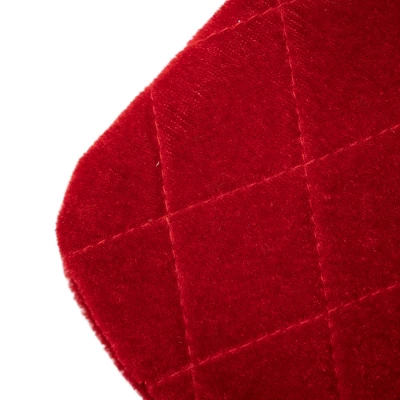 Northlight 19" Quilted Red Velvet HO! HO! HO! Embroidered Christmas Stocking - Image 3