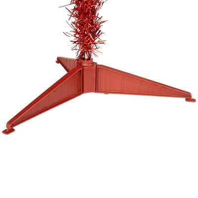 Northlight Pre-Lit Artificial Tinsel Christmas Tree - 3' - Red - Clear Lights - Image 6