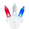 Northlight Patriotic LED Mini Christmas Light Set - 15.5' White Wire - 50ct
