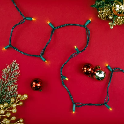 Northlight Wide Angle LED Christmas Lights - Yellow - 33' Green Wire - 100 Ct - Image 2