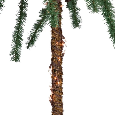Northlight 6' Pre-Lit Artificial Tropical Outdoor Patio Palm Tree - Clear Lights - Image 3
