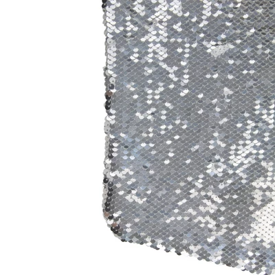 Northlight 19" White And Silver Sequin Christmas Stocking With White Faux Fur Cuff - Image 3