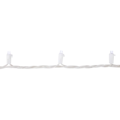 Northlight 100ct Pure White LED Wide Angle Christmas Lights, 33ft White Wire - Image 3