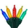 Northlight LED M5 Faceted Christmas Lights - Multicolor - 15.75’ Green Wire - 50ct