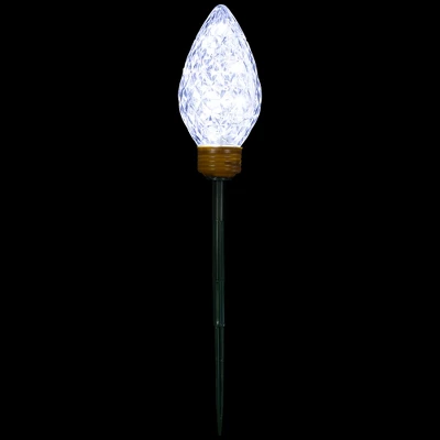 Northlight LED Lighted C9 Style Christmas Pathway Lawn Stakes - 3 Ft - Clear - 3-Count - Image 5