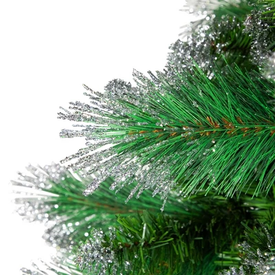 Northlight Two-Tone Spruce Pine Glitter Tip Medium Artificial Christmas Tree - 6' - Unlit - Image 6