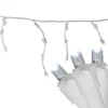 Northlight 100ct LED Wide Angle Icicle Christmas Lights Pure White - 5.5' White Wire