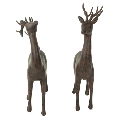 Northlight Standing Deer Christmas Decorations - 14" - Brown - Set Of 2 - Image 5