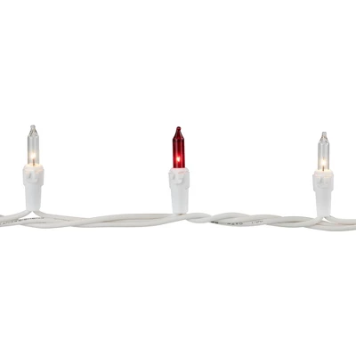 Northlight Mini Incandescent Christmas Lights - Red And Clear - 7' White Wire - 35ct - Image 5