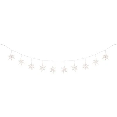 Northlight Twinkling Icicle Snowflake Christmas Lights - Clear - 8.6' White Wire - 100ct - Image 3