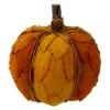 Northlight 7.5" Orange And Brown Fall Harvest Tabletop Pumpkin