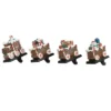 Northlight Set Of 4 Gingerbread Train Christmas Stocking Holders 4.75"