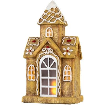 Northlight LED Lighted Gingerbread House With Icing Accents Christmas Decoration - 16" - Image 4