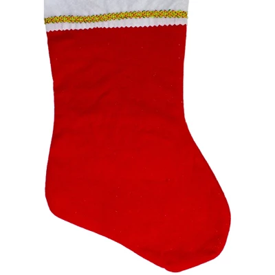 Northlight 19" Red And White Soild Christmas Stocking With Gold Glitter Pen - Image 2