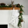 Northlight 19" White And Silver Snowflakes Christmas Stocking