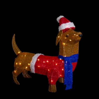 Northlight 26" LED Lighted Dachshund Dog Outdoor Christmas Decoration - Image 2