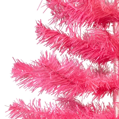 Northlight Artificial Tinsel Christmas Tree - 3' - Pink - Unlit - Image 2