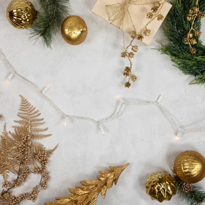 Northlight 100ct LED Wide Angle Christmas Lights Warm White - 33' White Wire