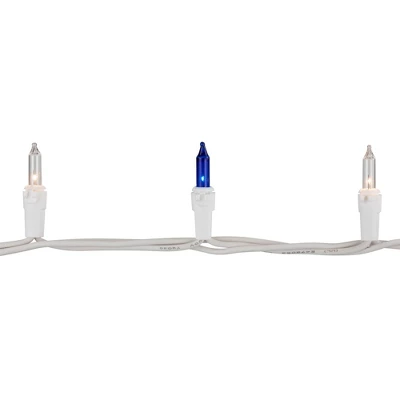 Northlight Mini Incandescent Christmas Lights - Blue And Clear - 21.5' White Wire - 100ct - Image 5