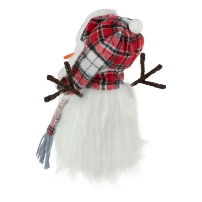 Northlight Snowman In Plaid Trapper Hat And Scarf Christmas Decoration - 10.25" - Image 5