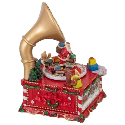 Northlight Santa Claus On Phonograph Musical Christmas Decoration - 7" - Image 2