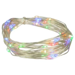Northlight 50-Count Multicolor LED Micro Fairy Christmas Lights - 16ft, Copper Wire