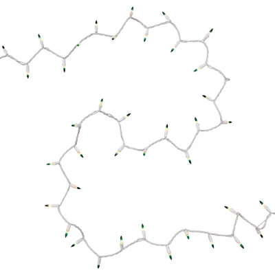Northlight Mini Christmas Light Set - Clear With Green Tip - 10' White Wire - 50ct - Image 5