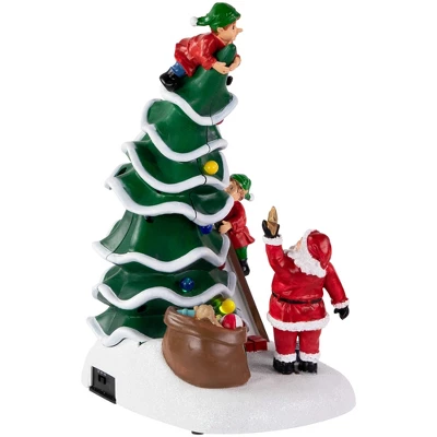 Northlight LED Lighted Animated And Musical Santa's Helpers Christmas Decoration - 12" - Image 4