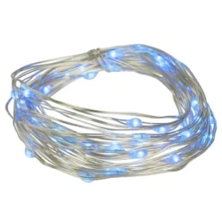 Northlight 50-Count Blue LED Micro Fairy Christmas Lights - 16ft, Copper Wire