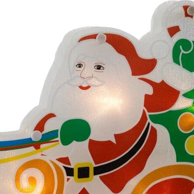 Northlight 23" Lighted Santa And Reindeer Christmas Window Silhouette - Image 2