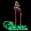 Northlight LED Lighted Candle Christmas Window Silhouette - 17.5" - Multicolor Lights