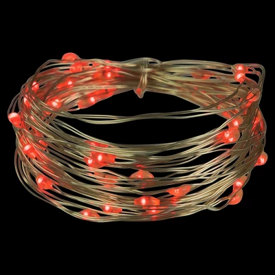 Northlight 50-Count Red LED Micro Fairy Christmas Lights - 16ft, Copper Wire - Image 2