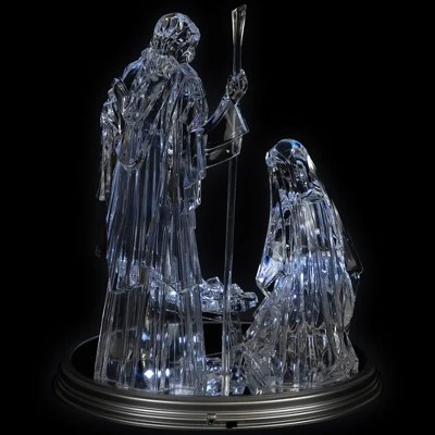 Northlight LED Lighted Acrylic Holy Family Nativity Scene On Mirror Christmas Decoration - 17" - Image 3