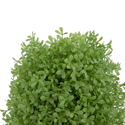 Northlight 15" Artificial Boxwood Cone Topiary Tree With Round Pot, Unlit - Image 2