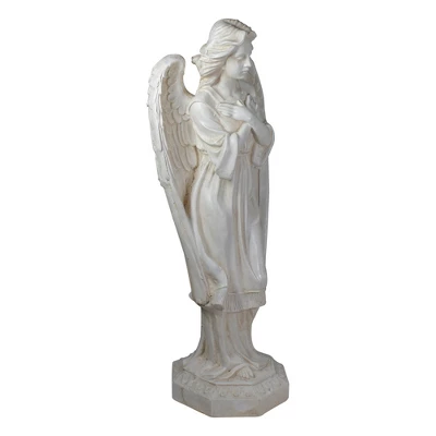 Northlight 30" Ivory Angel With Arms Folded Outdoor Garden Statue - Image 2