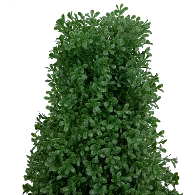 Northlight 30" Artificial Boxwood Cone Topiary Tree With Round Pot, Unlit - Image 2