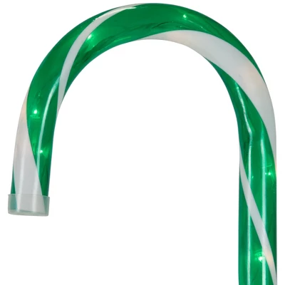 Northlight Lighted Outdoor Christmas Candy Cane Pathway Markers - 28" - Red And Green - Set Of 6 - Image 4