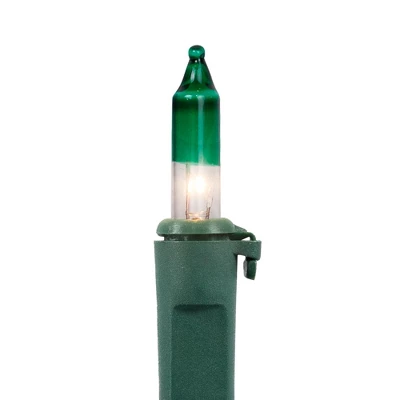 Northlight Mini Christmas Light Set - Clear With Green Tips - 20.25' Green Wire - 100ct - Image 4
