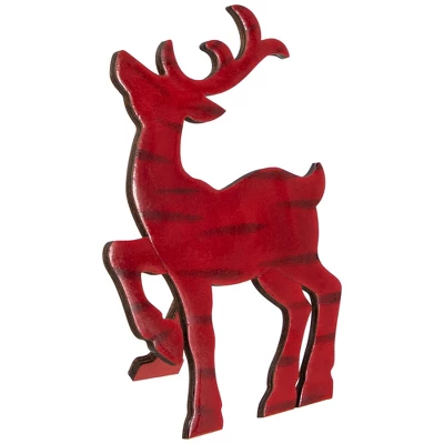 Northlight Glossy Standing Reindeer Christmas Decoration - 8" - Red - Image 3