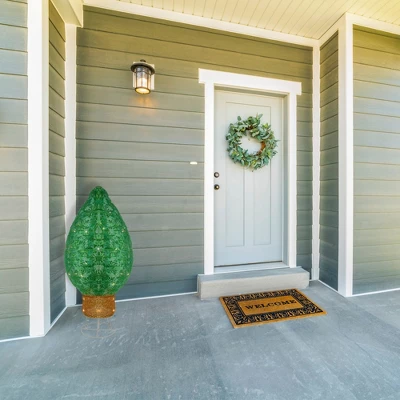 Northlight LED Lighted Retro Bulb Outdoor Christmas Decoration - 32" - Warm White - Green - Image 3