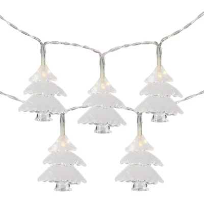 Northlight Battery Operated Christmas Tree Light Set - Warm White LED - 3' Clear Wire - 10ct