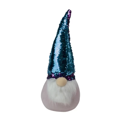 Northlight Gnome With Flip Sequin Hat Christmas Decoration - 17.5" - Purple And Blue - Image 5