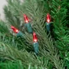 Northlight LED Mini Christmas Lights - Red - 33' Green Wire - 100ct