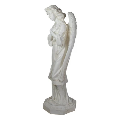 Northlight 30" Ivory Angel With Arms Folded Outdoor Garden Statue - Image 4