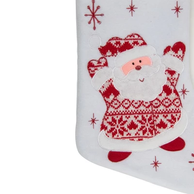 Northlight 19" Red And White "Let It Snow" Santa Claus Embroidered Christmas Stocking - Image 3