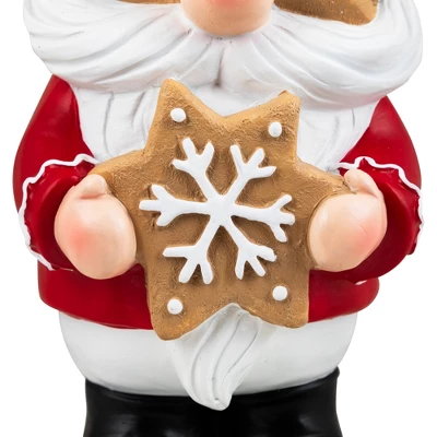 Northlight Gnome Holding Gingerbread Snowflake Cookie Christmas Decoration - 11.5" - Red - Image 5