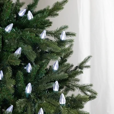 Northlight 25ct Pure White LED C7 Christmas Light Set - 16ft Green Wire - Image 3