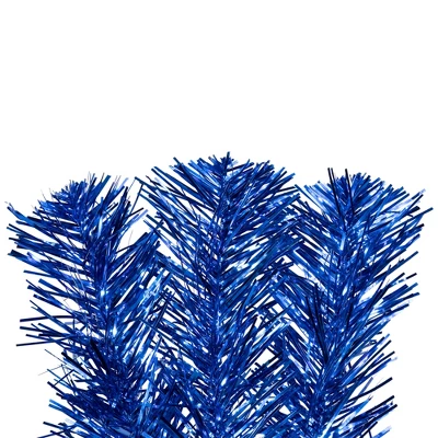Northlight Pre-Lit Artificial Tinsel Christmas Tree - 3' - Blue - Clear Lights - Image 4